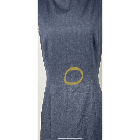 TAHARI ASL Womens Size 8 Gray Lined Sleeveless Knee Length Sheath Dress FLAW - Picture 5 of 16